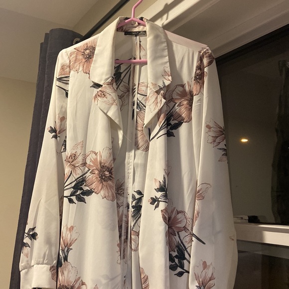 Black tape floral print duster - Picture 3 of 3